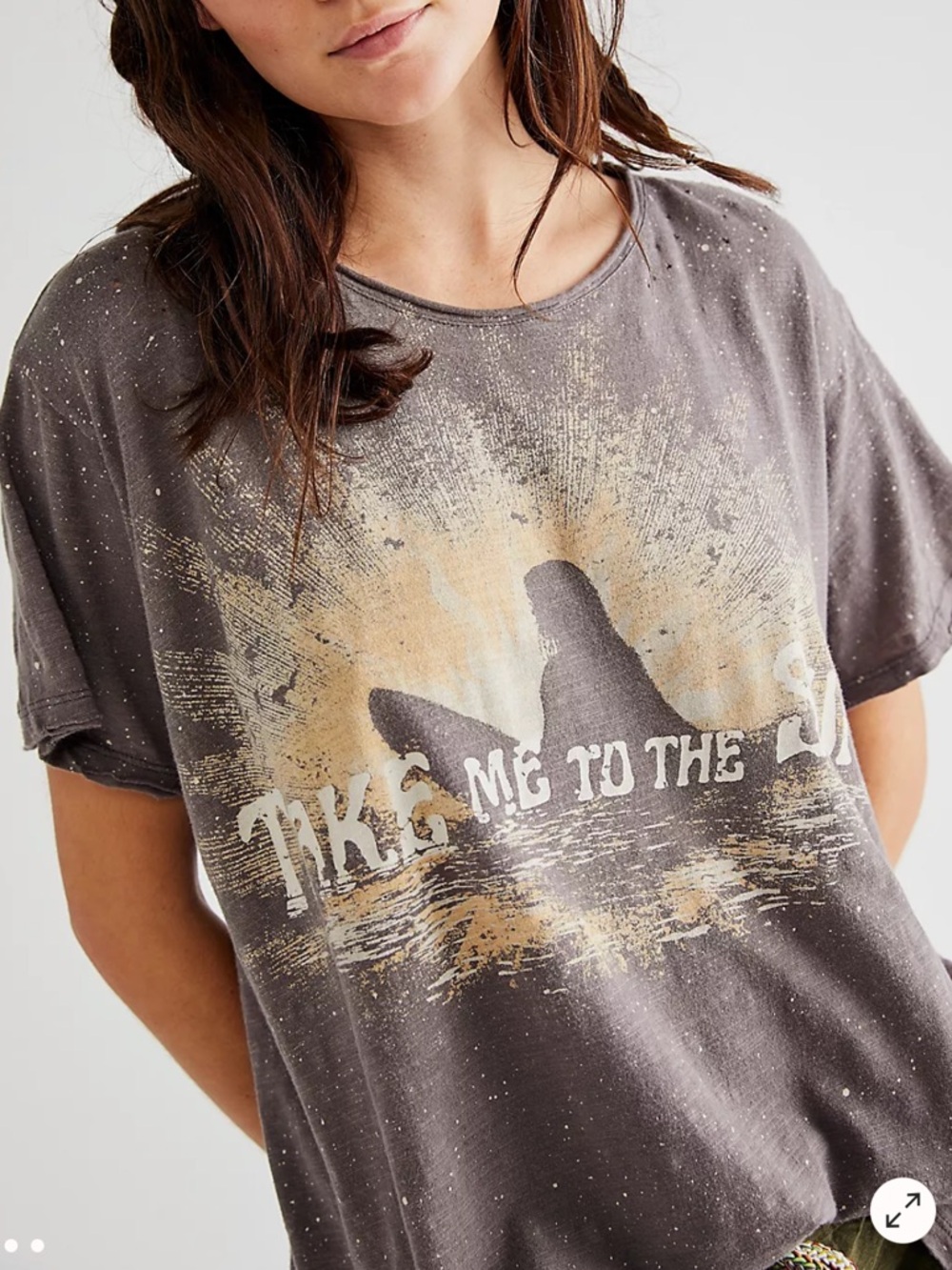 NWT☀️🏄🌊Magnolia Pearl 💯 Cotton Take Me To The Sun Tee in Ozzy One Size Fits Most - Picture 2 of 11